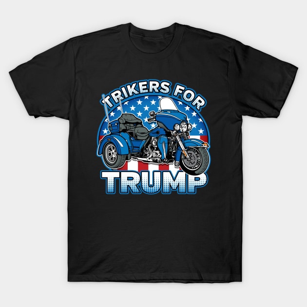 Trike Bikers For Trump T-Shirt by RadStar